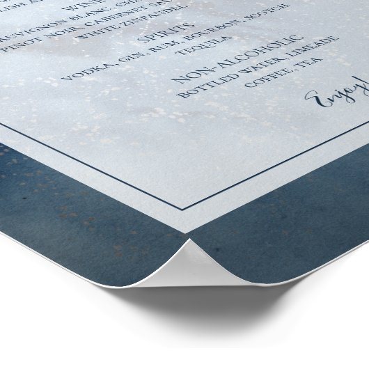 Celestial Night Sky mit Frame Drinks Menü-Zeichen Poster (Ecke)