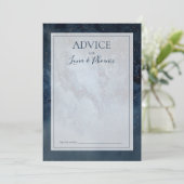 Celestial Night Sky mit Frame Wedding Advice Card Hinweiskarte (Stehend Vorderseite)