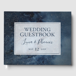 Celestial Night Sky mit Frame Wedding Gästebuch