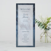 Celestial Night Sky mit Frame Wedding Programm (Stehend Vorderseite)