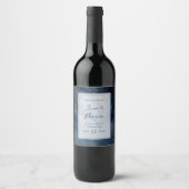 Celestial Night Sky mit Rahmen Wedding Wine Label Weinetikett (Vorderseite)