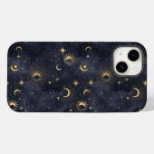 Celestial Night Sky mit Sternen Sonnenmond Case Ma (Rückseite (Horizontal))