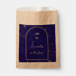 Celestial Night Sky Navy Blue and Gold Wedding Geschenktütchen
