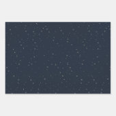 Celestial Night Sky Navy Blue Geschenkpapier Set (Vorderseite)