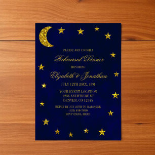 Celestial Night Sky Probe Dinner Einladung