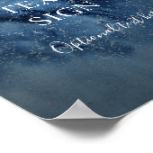 Celestial Night Sky | Silberkarten und Geschenke n Poster (Ecke)
