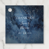 Celestial Night Sky | Silver Dankeschön Ihnen Gefa Geschenkanhänger (Vorderseite)