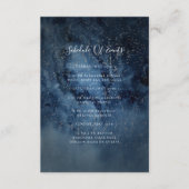 Celestial Night Sky | Silver Schedule of Events Begleitkarte (Vorderseite)