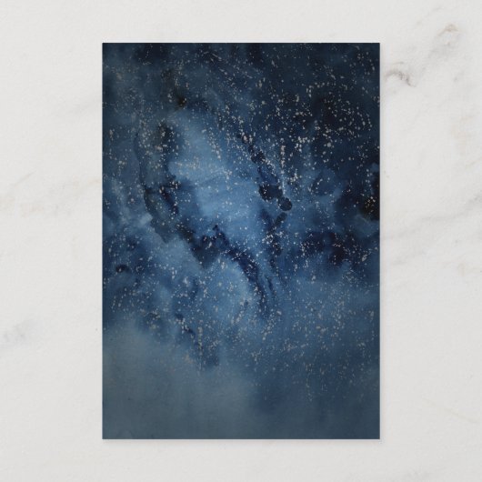 Celestial Night Sky | Silver Schedule of Events Begleitkarte (Rückseite)