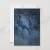 Celestial Night Sky Silver Song Request RSVP Card Karte (Rückseite)
