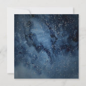 Celestial Night Sky | Silver Square Wedding Einladung (Rückseite)