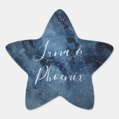 Celestial Night Sky | Silver Star Umschlag Aufkleb Stern-Aufkleber (Vorderseite)