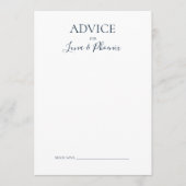 Celestial Night Sky | Silver Wedding Advice Card Hinweiskarte (Vorderseite)