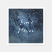 Celestial Night Sky | Silver Wedding Napkins Serviette (Vorderseite)