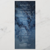 Celestial Night Sky | Silver Wedding Program Programm (Rückseite)