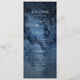 Celestial Night Sky   Silver Wedding Program Programm