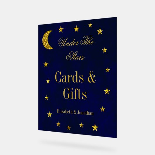 Celestial Night Sky Wedding Acrylschild (Winkel)