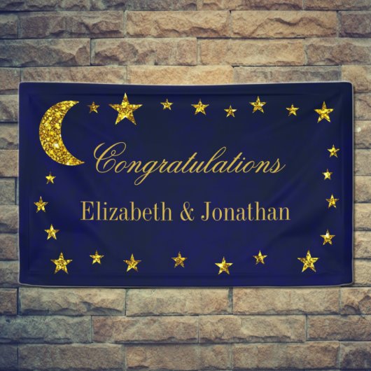 Celestial Night Sky Wedding Banner