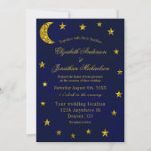 Celestial Night Sky Wedding Einladung (Vorderseite)