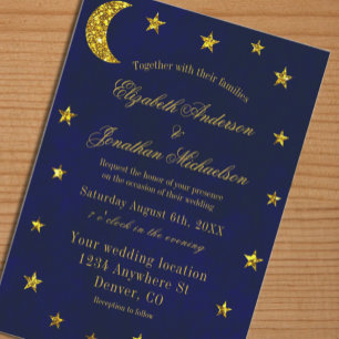 Celestial Night Sky Wedding Einladung