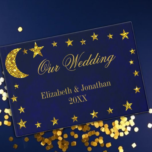 Celestial Night Sky Wedding Gästebuch