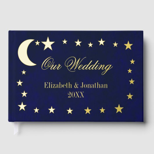 Celestial Night Sky Wedding Gästebuch (Vorderseite)
