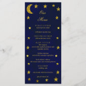 Celestial Night Sky Wedding Menükarte (Vorderseite)