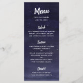 Celestial Night Sky Wedding Menükarte (Vorderseite)