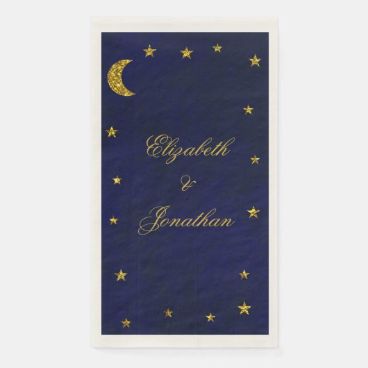 Celestial Night Sky Wedding Napkins Serviette (Vorderseite)