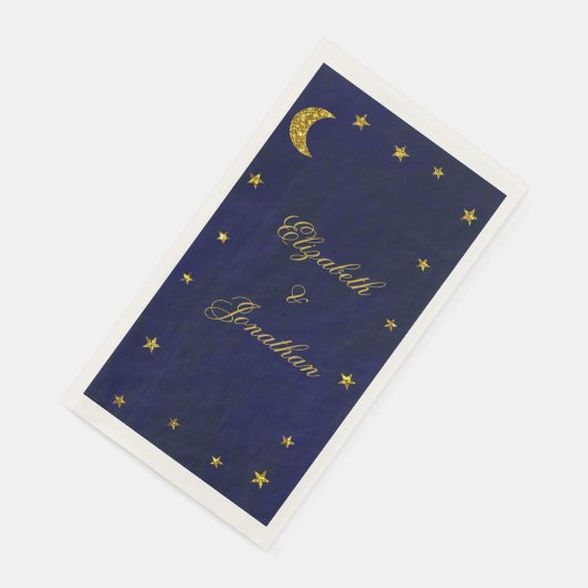 Celestial Night Sky Wedding Napkins Serviette (Ecke)
