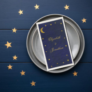 Celestial Night Sky Wedding Napkins Serviette