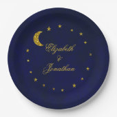 Celestial Night Sky Wedding Pappteller (Vorderseite)