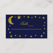 Celestial Night Sky Wedding Platzkarte (Vorderseite)