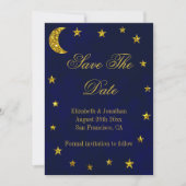 Celestial Night Sky Wedding Save The Date (Vorderseite)