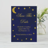 Celestial Night Sky Wedding Save The Date (Stehend Vorderseite)