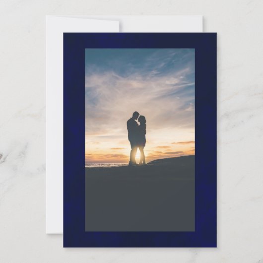Celestial Night Sky Wedding Save The Date (Rückseite)