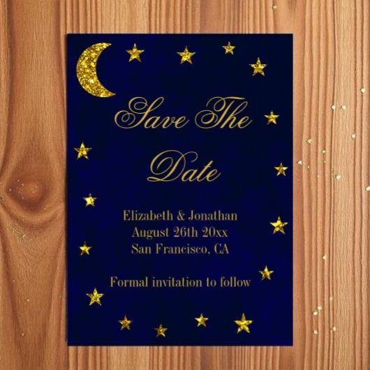 Celestial Night Sky Wedding Save The Date