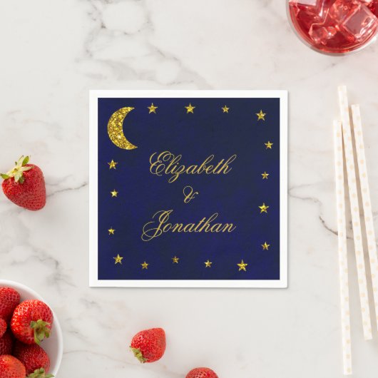 Celestial Night Sky Wedding Serviette (Beispiel)