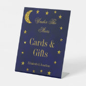 Celestial Night Sky Wedding Sockelschild (Vorderseite)