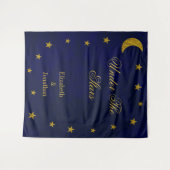 Celestial Night Sky Wedding Wandteppich (Vorderseite (Horizontal))