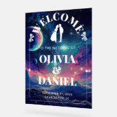 Celestial Night Sky Wedding Welcome Acrylic Sign Acrylschild (Winkel)