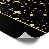 Celestial Night Stars Wedding Welcome Sign Poster (Ecke)