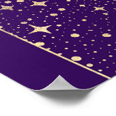 Celestial Night Stars Wedding Welcome Sign Poster (Ecke)