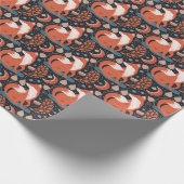 Celestial Nordic Red Fox Pattern Jeden Anlaß Geschenkpapier (Ecke)