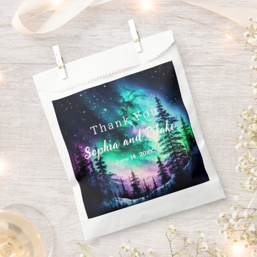 Celestial Northern Lights Gastgeschenk Hochzeit Ba Geschenktütchen (Ausgeschnitten)
