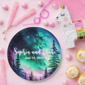 Celestial Northern Lights Hochzeit Pappteller (Party)
