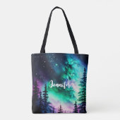 Celestial Northern Lights Hochzeit Tasche (Rückseite)