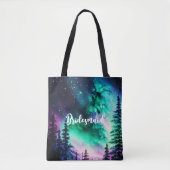 Celestial Northern Lights Hochzeit Tasche (Vorderseite)