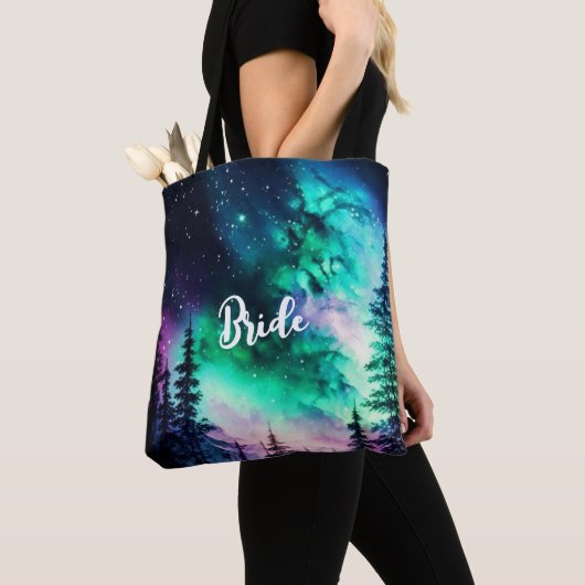 Celestial Northern Lights Hochzeit Tasche (Von Nahem)