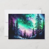 Celestial Northern Lights Wedding RSVP Card (Rückseite)
